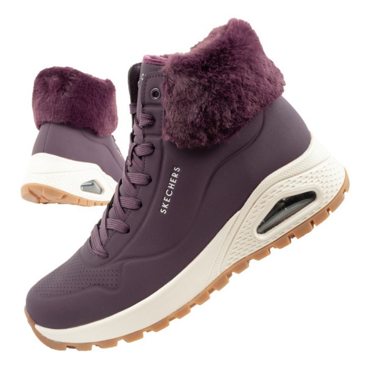 Ghete de iarna izolate pentru femei Skechers Uno Rugged, violet, Violet