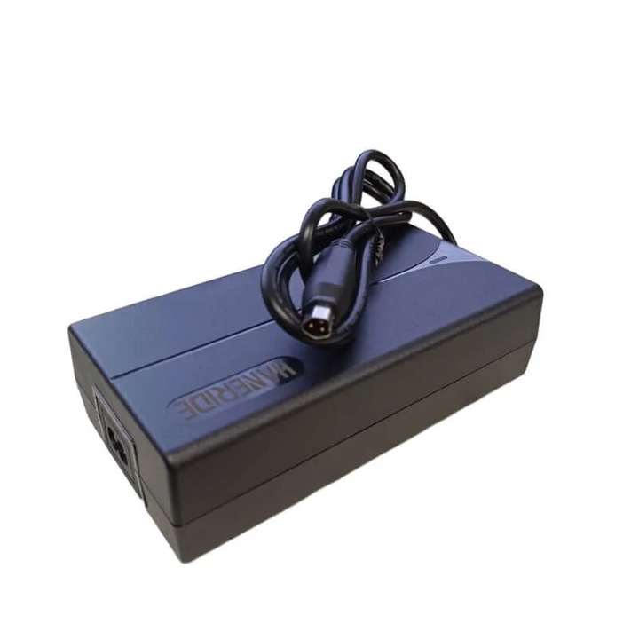 Incarcator pentru biciclete electrice HANERIDE 48V 2A 3 Pin, cu diode de semnalizare