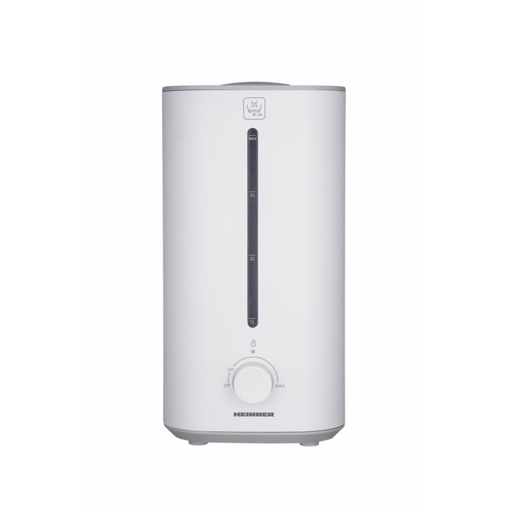 Ултразвуков овлажнител Heinner, 4л, тиха работа под 38dB, бял