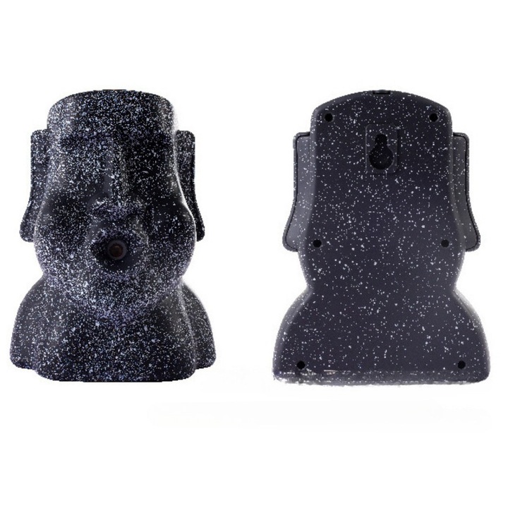 Párásító Aromaterápiás Diffúzorral, Moai Szobor, Otthonra, Irodába vagy Falra, 2 Működési Mód, Kreatív Párásító, Vicces Permetező Hidratáló Eszköz Diákoknak és Irodába, Antracitszürke