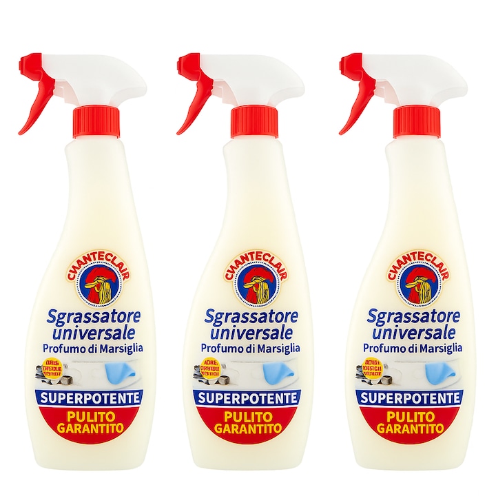 Set de 3 bucati Chanteclair Sgrassatore Universale 600 ml, parfum Marsilia, lichid