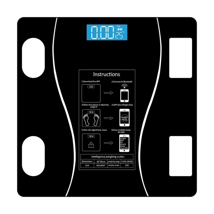 Cantar electronic, aplicatie smart, digital, negru