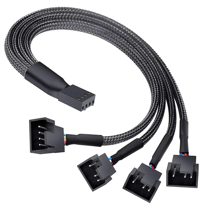 Cablu splitter ventilator PWM 1 la 4 adaptor de alimentare