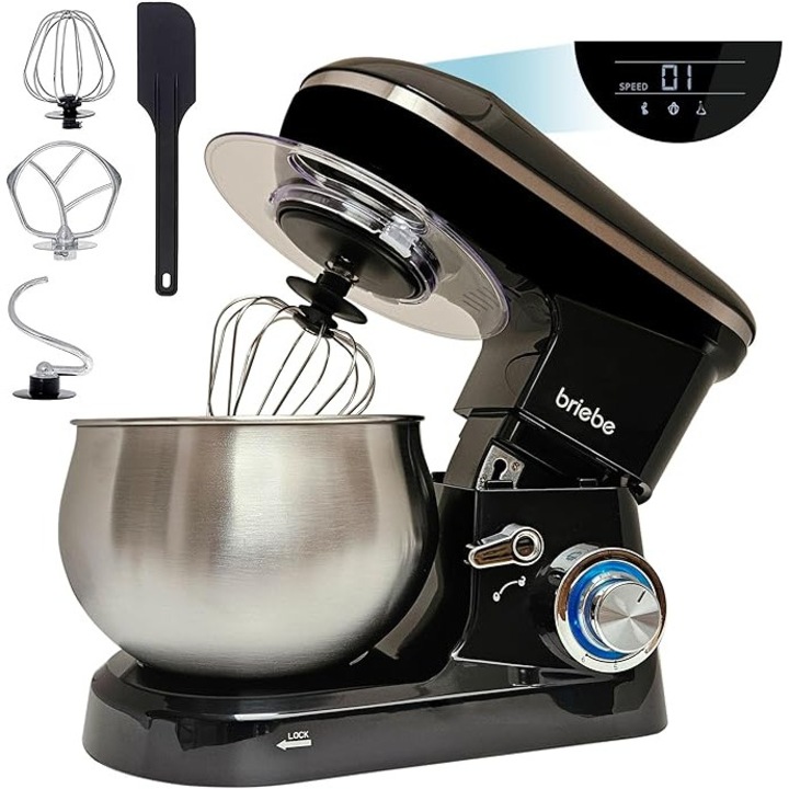 Mixer Hausberg HB4118R, 5 viteze, functie turbo, 250 W, Rosu/Alb