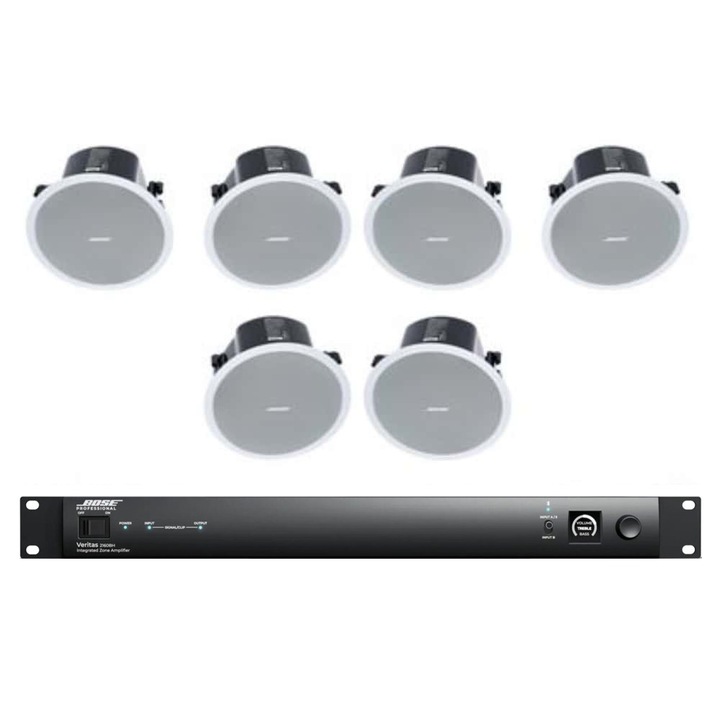 Sistem restaurant Premium Bose FS4CE-Veritas Ceiling Bundle, 6 boxe tavan, Alb, Bluetooth