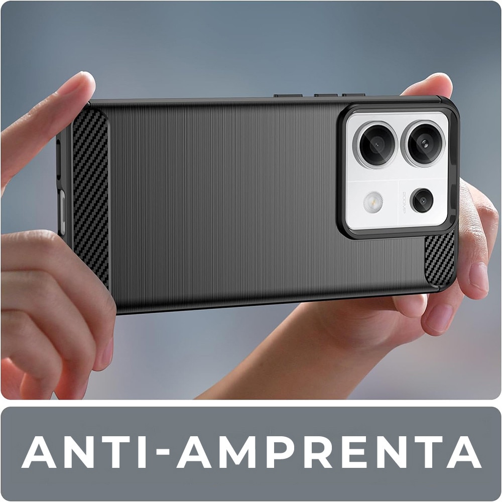Husa pentru Xiaomi 15T Daden Carbon Flexibila Antisoc, Hybrid Antisoc, Negru