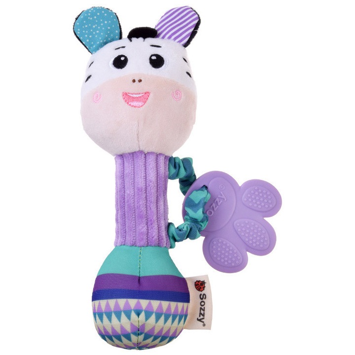 Állatos plüss baba csörgő - Zebra