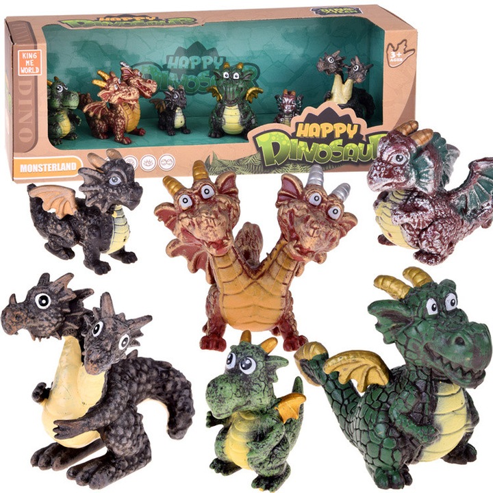 Mesebeli Sárkány Figura Szett 6 db