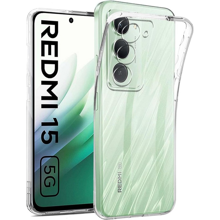 CLEAR Case 2 mm tok XIAOMI Redmi 15 4G / 15 5G készülékhez, kameravédelemmel, átlátszó