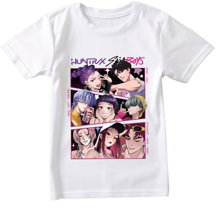 Gyerek polo - Huntrix & Saja Boys, feher, Fehér