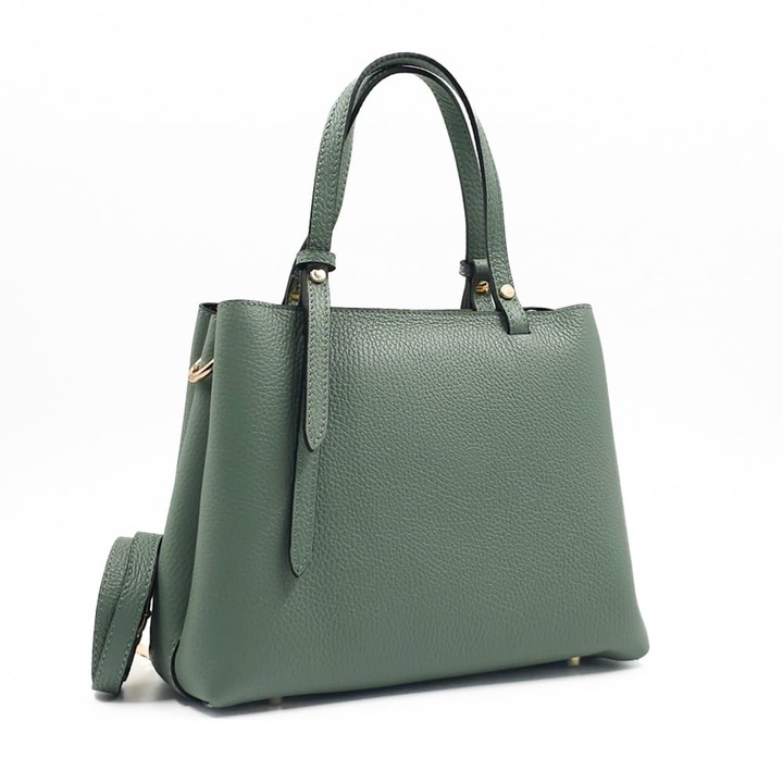 Poseta Piele Martine - Menta, Geanta Casual din Piele Naturala, Geanta, Genti