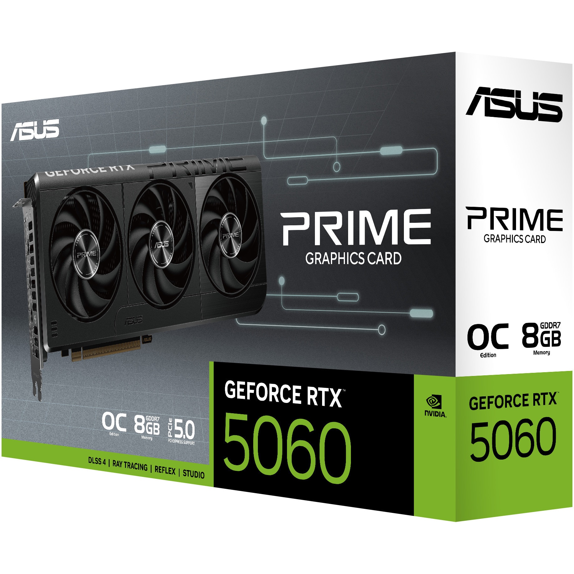 Placa video ASUS PRIME GeForce RTX™ 5060 OC Edition, 8GB GDDR7,128