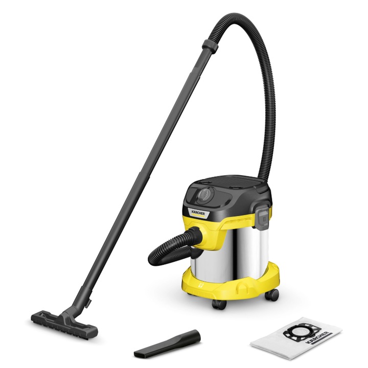 Прахосмукачка Karcher KWD 2 S, 1000W, 15л, без торба, захранване от мрежата