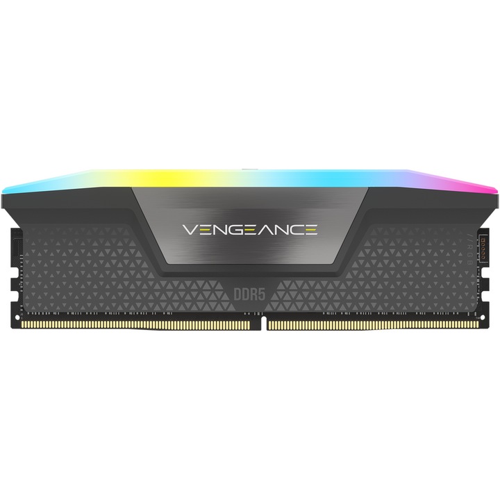 Corsair VENGEANCE RGB memória, DDR5, 16GB, 6000MHz, CL38, 1.35V, Szürke