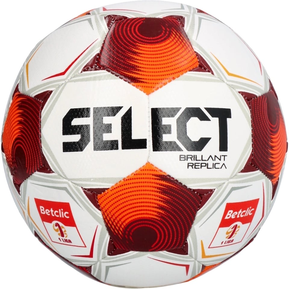 Minge fotbal Select Brillant Replica 1 Liga V25, alb/portocaliu