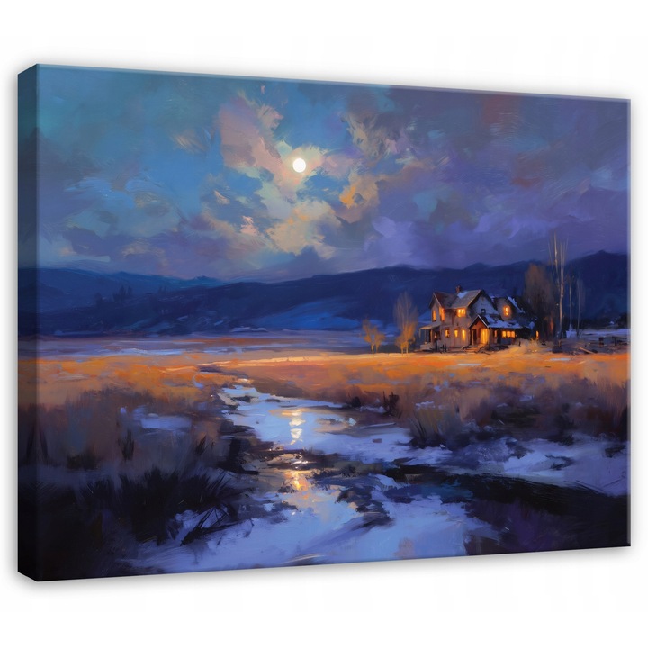 Tablou Canvas, 120x80 cm, Dormitor si Living, Peisaj, Natura, Cer, Albastru, PP16096O20