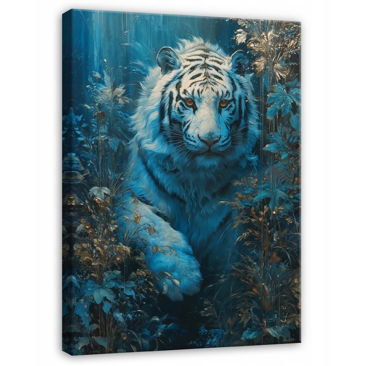Tablou Canvas, 60x40 cm, Dormitor si Living, Tigru, Animale, Natura, PP16101O4