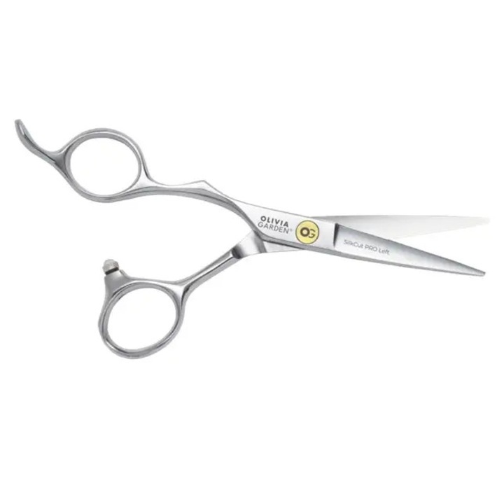 Foarfeca Profesionala de Tuns, Olivia Garden, SilkCut PRO Left 5", Offset pentru Stangaci, cu Lama Convexa din Otel Japonez si Design Ergonomic Premium