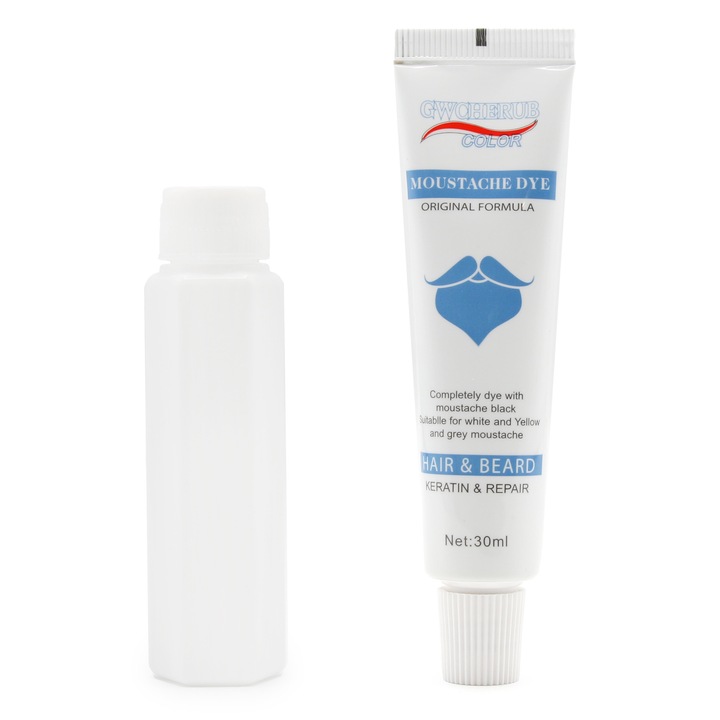 Боя за брада за мъже, естествено черна