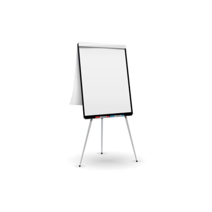 Hartie Flipchart 20 coli, format 70x100 cm, alba