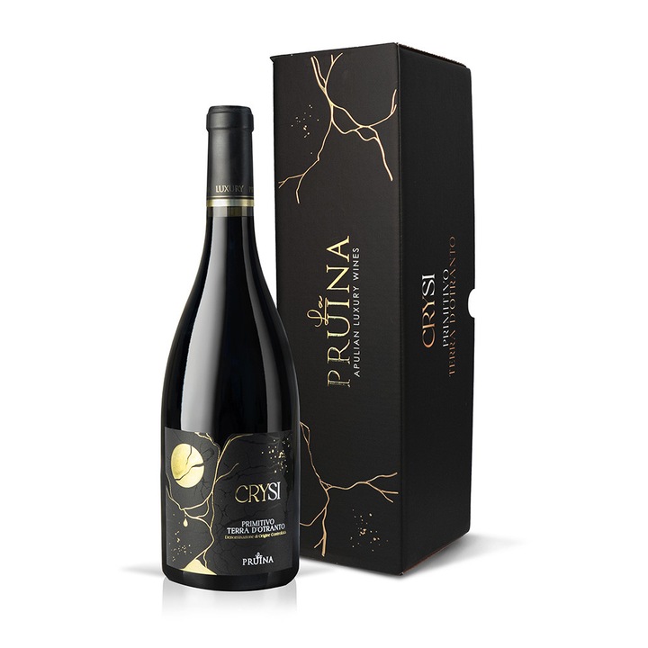 Vin Rosu Italia, La Pruina, Crysi Primitivo Terra D’Otranto DOC, 0, 75l, Cutie premium personalizata