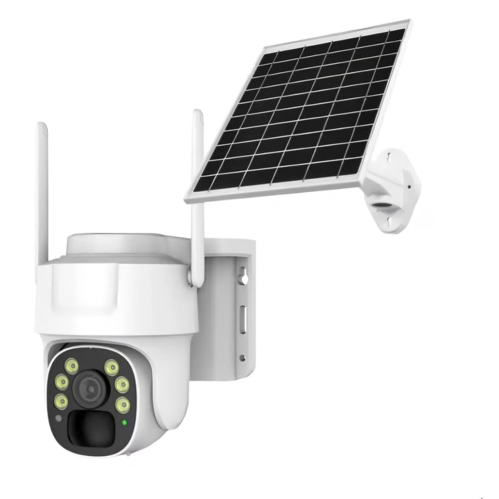 Cameră supraveghere exterioră T, alimentare solară, 8000mAh, rezoluție 1080P, Wi-Fi
