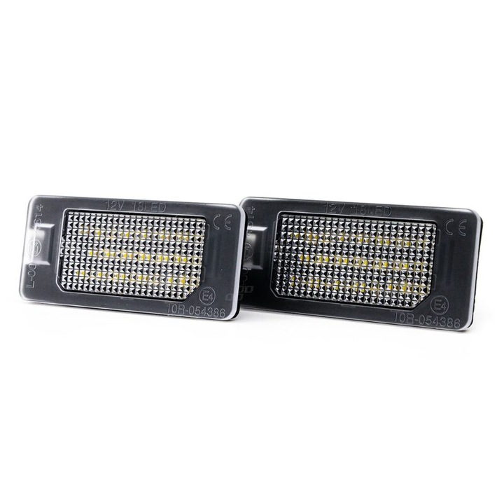 Set 2 bucati lampa numar LED compatibil, VAG, AUDI, VW, SEAT, SKODA, AMIO-04540