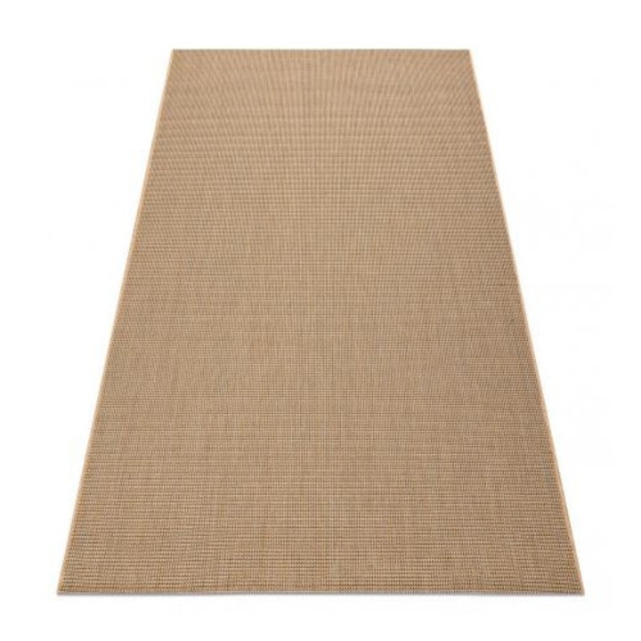 Kab. Fonott sizal floorlux szőnyeg 20580 egyszerű, egyszínű - természetes / kávé 120x170 cm