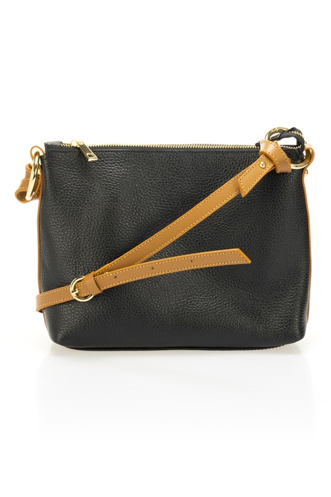 Massimo Castelli, Keresztpántos négyszögletű bőrtáska, Fekete