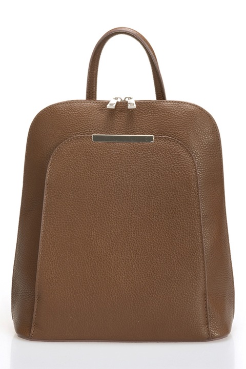 Massimo Castelli, Кожена раница с външен джоб, Кафяв