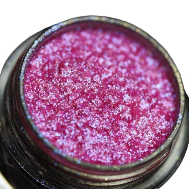 Pigment KAJOL Beauty PK59 rózsaszín fukszia kék csillámmal Sparkle/Microglitter sminkhez, 1g
