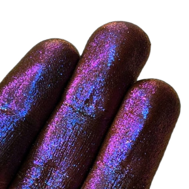 Pigment KAJOL Beauty PK56 rózsaszín kék-ibolya irizáló csillámmal/mikrocsillámmal sminkhez, 1g