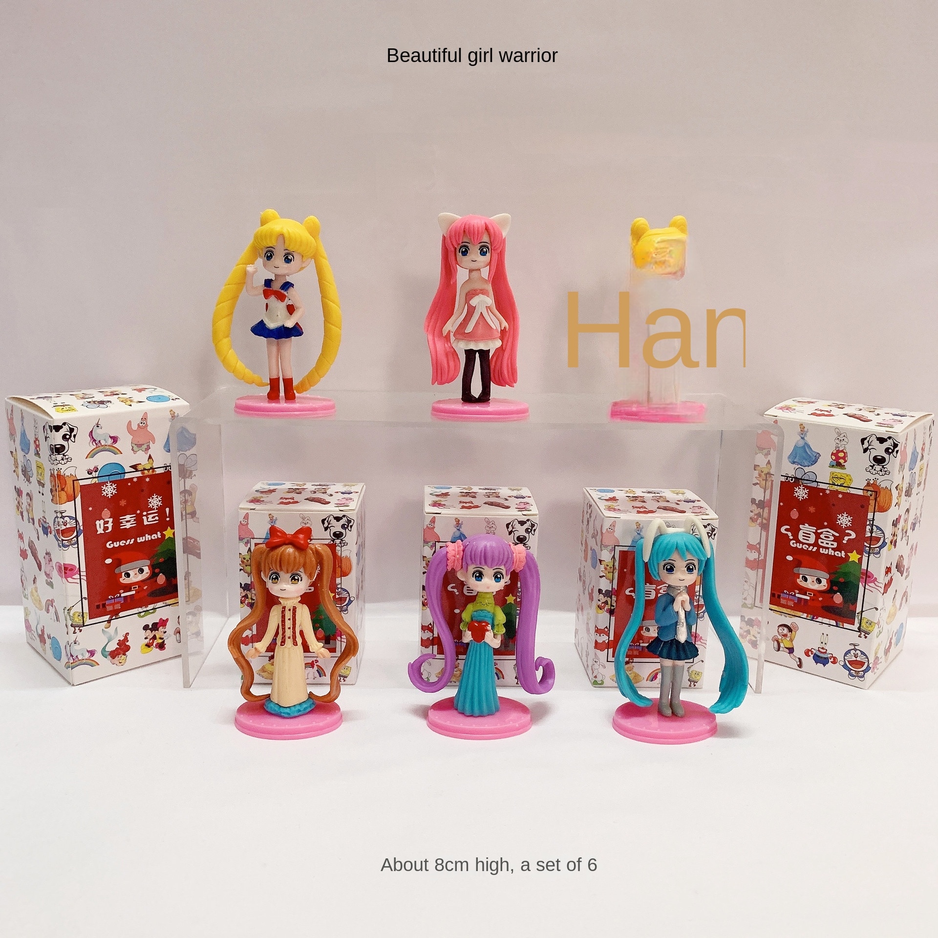 Set figurine Sailor Moon, model anime, PVC, cutie, ambalaj cutie ...