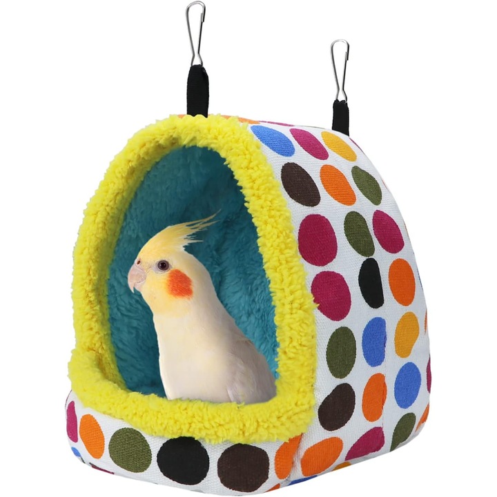 Papagal pasare pat hamac iarna cald pasare cuib de plus jucarie potrivit pentru conure lovebird papagal cockatiel cusca accesorii (dimensiune mare)