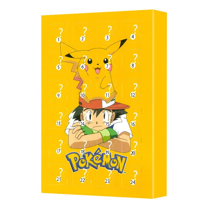 Calendar de Advent pentru copii, 24 cutii surpriza, figurine si decoratiuni Craciun, multicolor