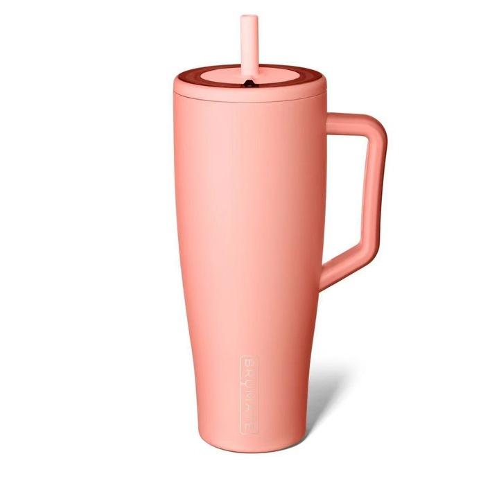 Termosz fedéllel és szívószállal, 40 oz, rozsdamentes acél, pohártartóbarát kialakítás, több mint 24 órán át hidegen tartja az italokat, Guava szín