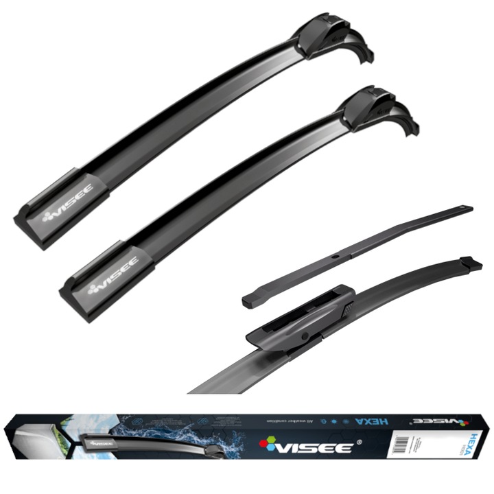 Set stergatoare parbriz Visee Hexa H005 550/480, complet fata