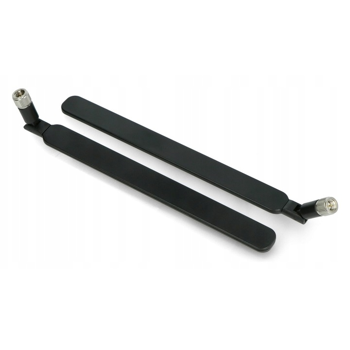 Set 2 antene LTE, Zola, conector SMA, 60 W, 2.100-2.600 GHz, 50 Ohm, 17 cm, negru