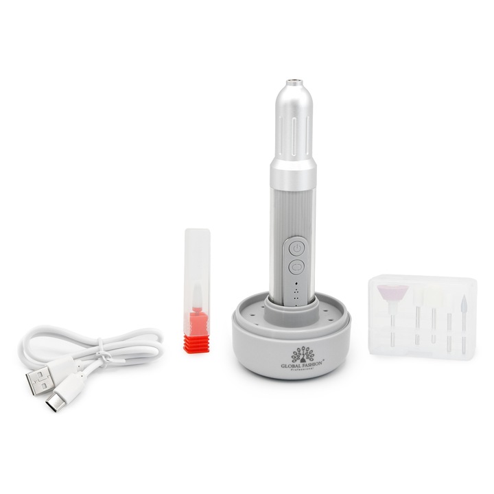 Freza-mandrina cu suport, Global Fashion, 2W, 18k rpm, GM8, gri