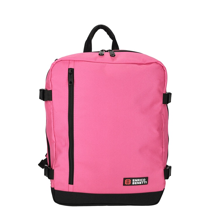 Rucsac Enrico Benetti Amsterdam, 40x30x20cm, fuchsia, pentru laptop 17 inch, volum 24 litri