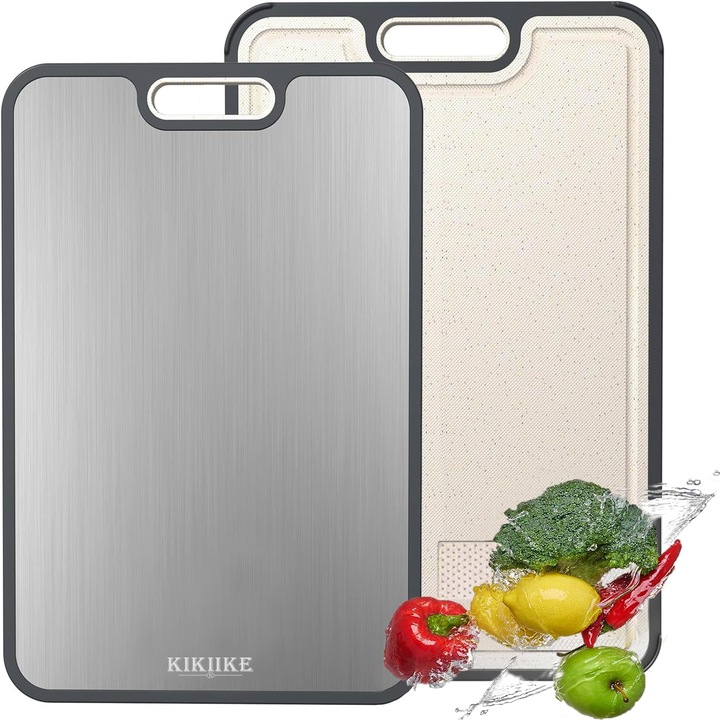 Tocator alimentare KIKIIKE din titan, mare, dreptunghi, antiaderent