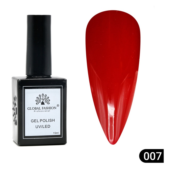 Oja semipermanenta Global Fashion, Gel polish Elite Glow 15 ml, 07