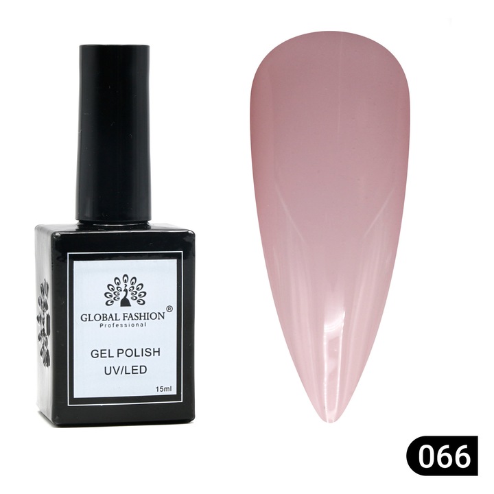 Oja semipermanenta Global Fashion, Gel polish Elite Glow 15 ml, 66