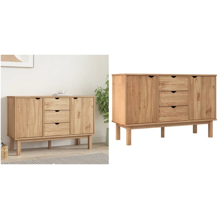 Servanta OTTA, 113, 5x43x73 cm, lemn masiv de pin