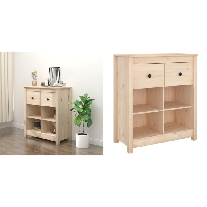Servanta, 70x35x80 cm, lemn masiv de pin