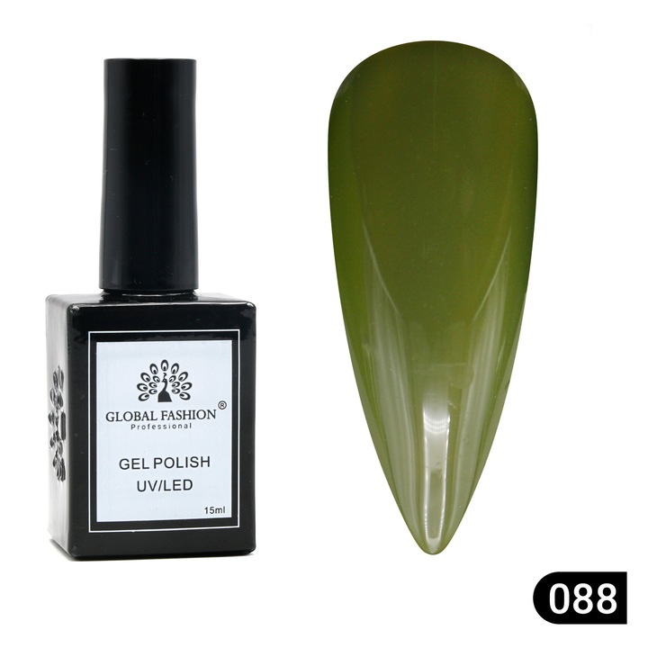 Oja semipermanenta Global Fashion, Gel polish Elite Glow 15 ml, 88