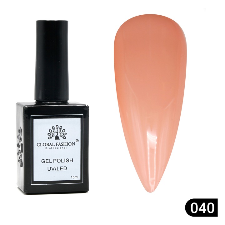 Oja semipermanenta Global Fashion, Gel polish Elite Glow 15 ml, 40