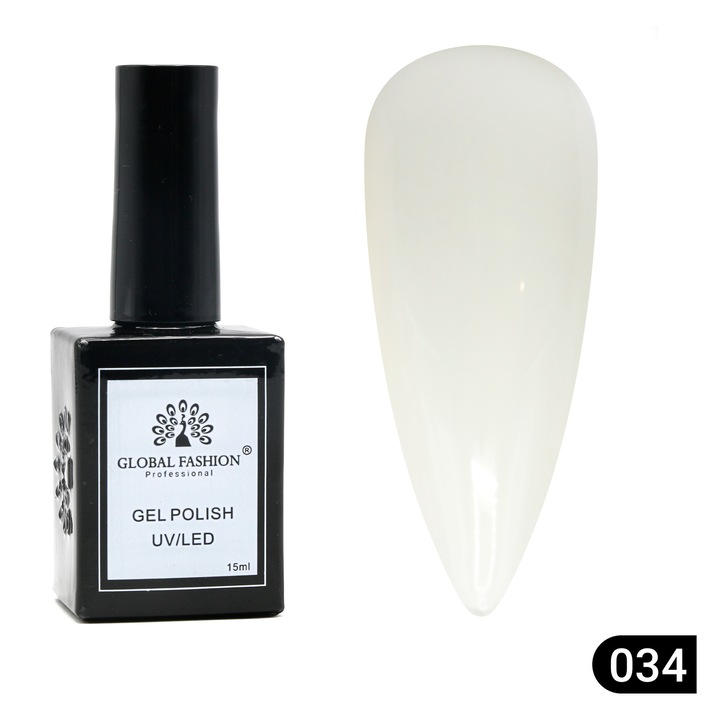 Oja semipermanenta Global Fashion, Gel polish Elite Glow 15 ml, 34
