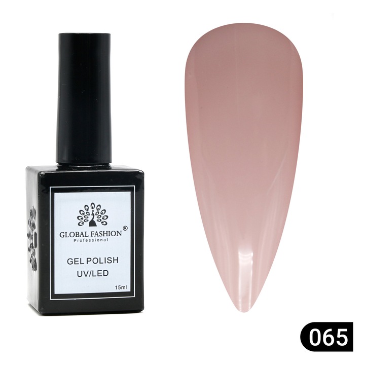 Oja semipermanenta Global Fashion, Gel polish Elite Glow 15 ml, 65