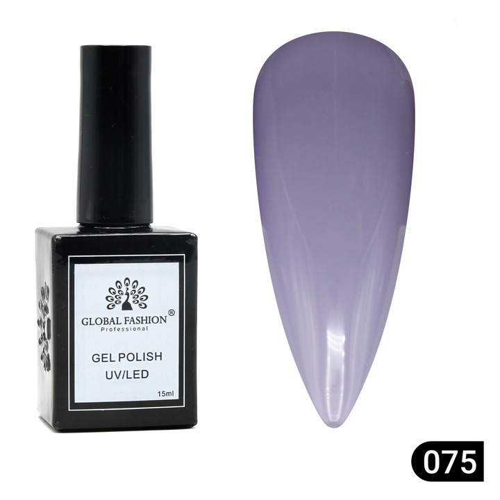 Oja semipermanenta Global Fashion, Gel polish Elite Glow 15 ml, 75